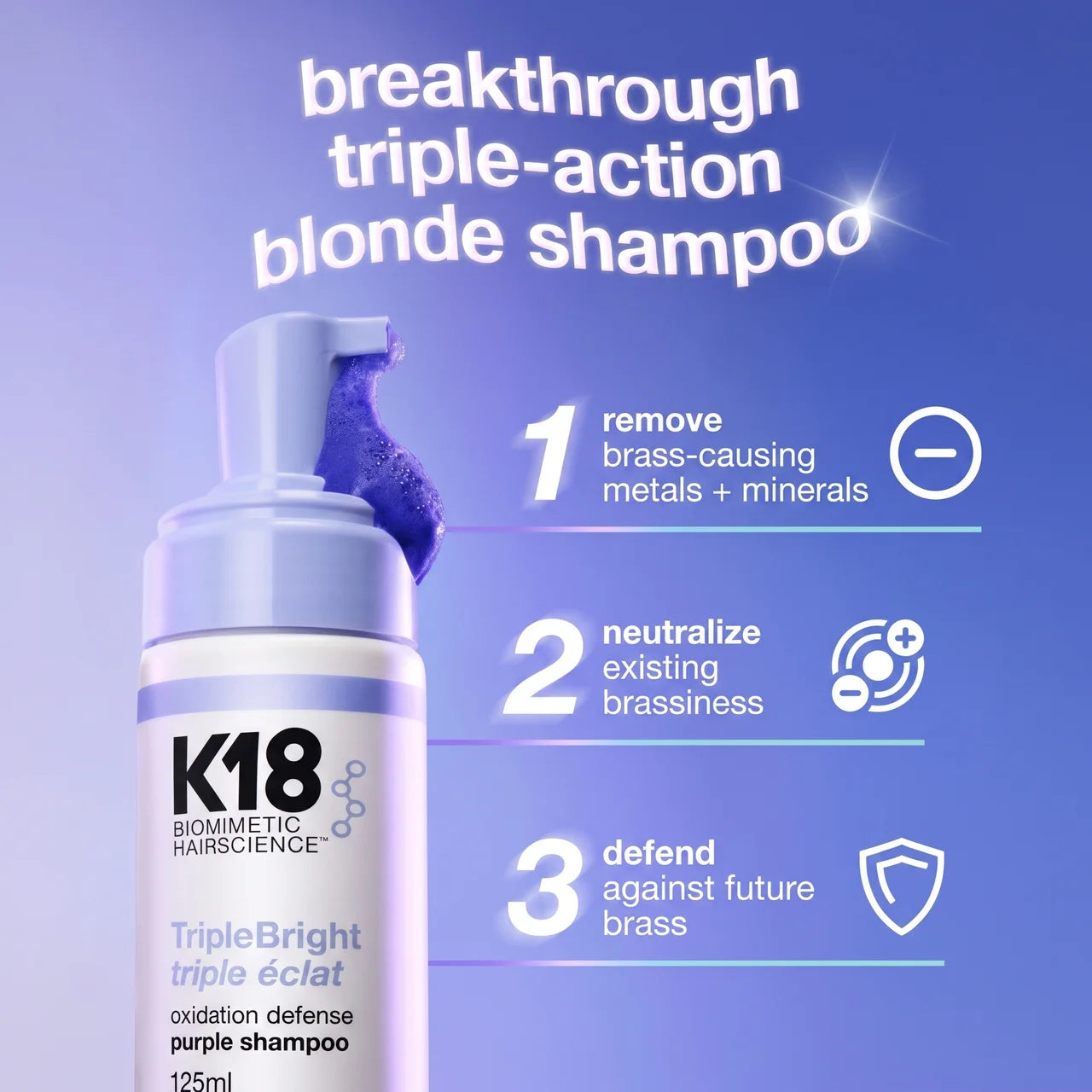 K18 TripleBright Oxidation Defense Purple Shampoo