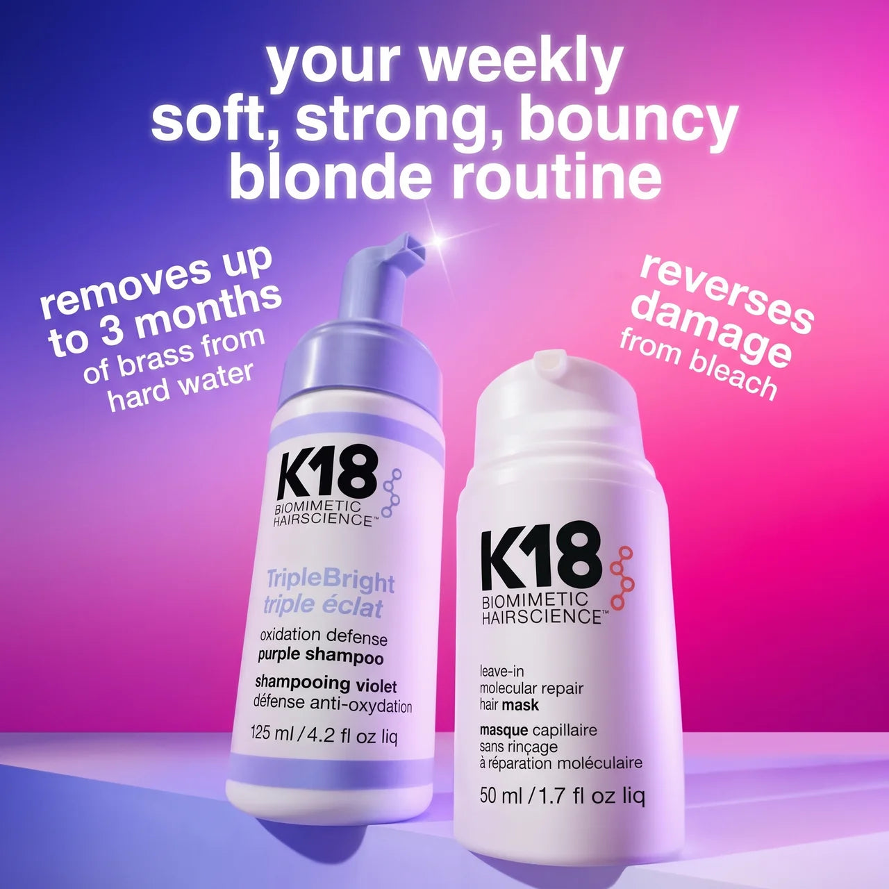 K18 TripleBright Oxidation Defense Purple Shampoo